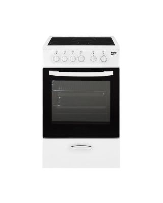 Cocina con Horno Beko CSS 48100 Vitrocerámica 3 Zonas Blanca