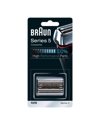 Recambio 52S de Braun para afeitadora eléctrica en color plata, compatible con afeitadoras