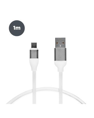 Cable USB - Micro USB 2A 1,5 Metros Blanco